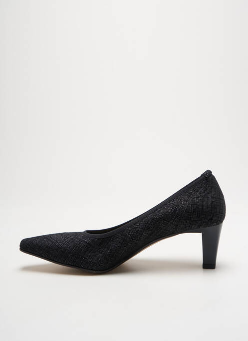 Escarpins tissage satiné talon de 4 à 6cm noir PERLATO femme