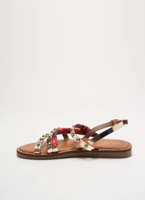 Sandales/nu pieds tissage satiné bout ouvert or L'ATELIER TROPÉZIEN fille