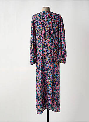 Robe longue manches longues manches longues bleu LA FEE MARABOUTEE femme