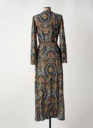 Robe longue manches longues manches longues bleu LA FEE MARABOUTEE femme
