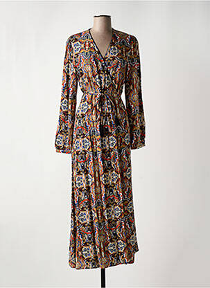 Robe longue manches longues manches longues noir LA FEE MARABOUTEE femme