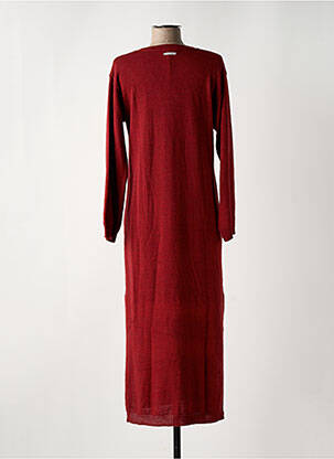 Robe pull col v manches longues rouge HUMILITY femme