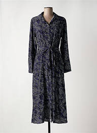 Robe longue manches longues manches longues bleu LA FEE MARABOUTEE femme