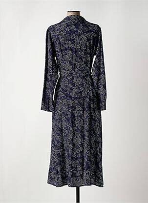 Robe longue manches longues manches longues bleu LA FEE MARABOUTEE femme