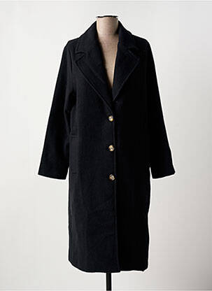 Manteau long coupe cintrée sans capuche noir LA FEE MARABOUTEE femme