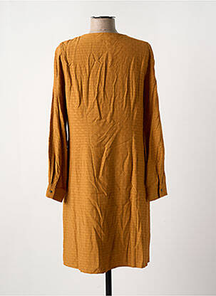 Robe courte manches longues manches longues jaune LA FEE MARABOUTEE femme