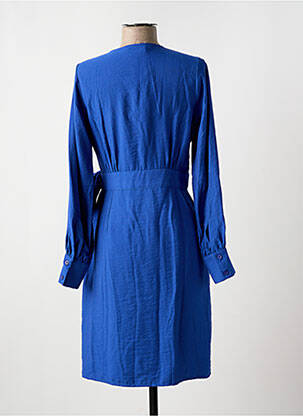 Robe mi-longue manches longues manches longues bleu LA FEE MARABOUTEE femme