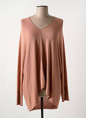 Pull coupe cintrée manches longues rose LA FEE MARABOUTEE femme
