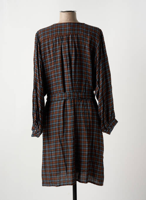 Robe mi-longue marron LA FEE MARABOUTEE pour femme