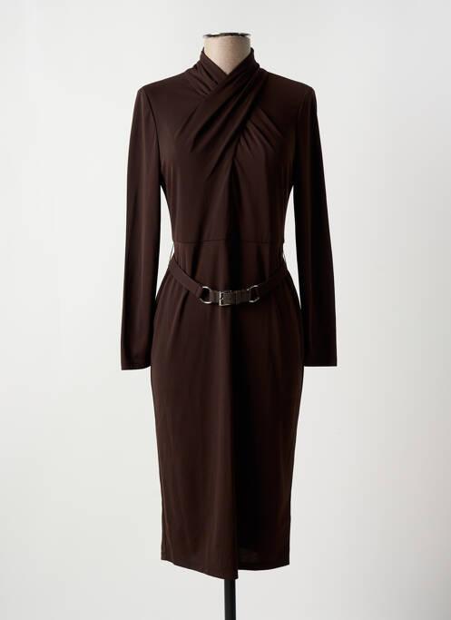 Robe mi-longue marron RALPH LAUREN pour femme