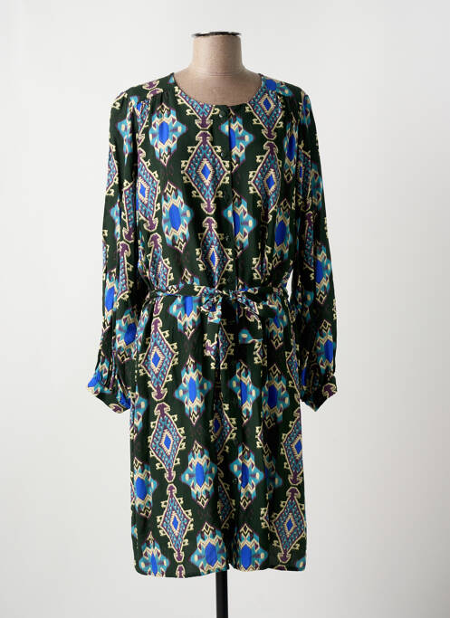 Robe mi-longue vert LA FEE MARABOUTEE pour femme