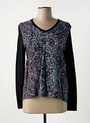 T-shirt manches longues manches longues noir LA FEE MARABOUTEE femme