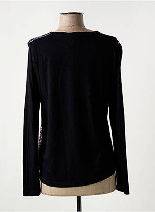 T-shirt manches longues manches longues noir LA FEE MARABOUTEE femme