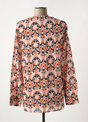 Tunique manches longues imprimé fantaisie orange LA FEE MARABOUTEE femme