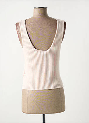 Pull coupe cintrée sans manche rose RODIER femme