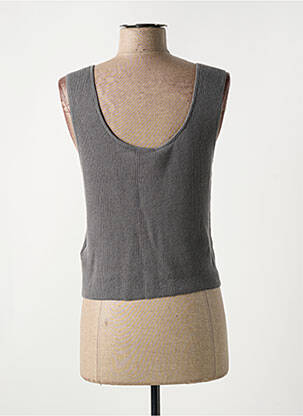 Pull coupe droite sans manche gris RODIER femme