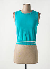 Pull stretch sans manche bleu RODIER femme