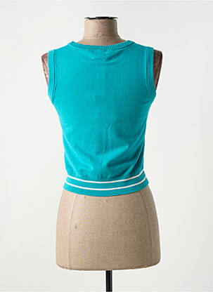 Pull stretch sans manche bleu RODIER femme