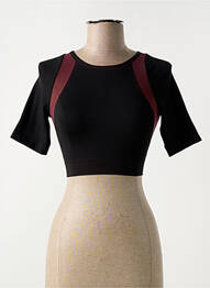 Top/caraco effet matière satinée noir WOLFORD femme