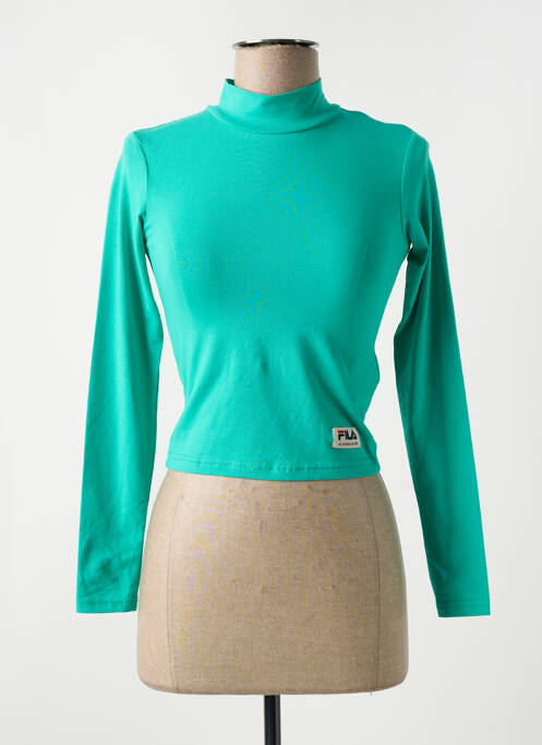 T-shirt stretch manches longues vert FILA femme