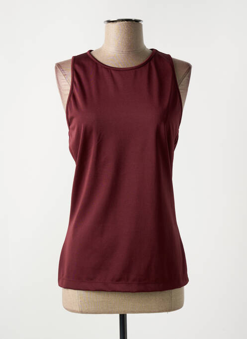 Top/caraco effet matière satinée marron WOLFORD femme