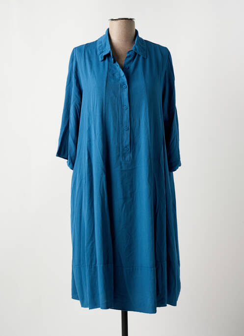 Robe mi-longue bleu LA FEE MARABOUTEE pour femme
