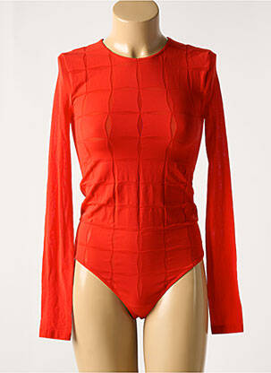 Body col rond manches longues rouge WOLFORD femme