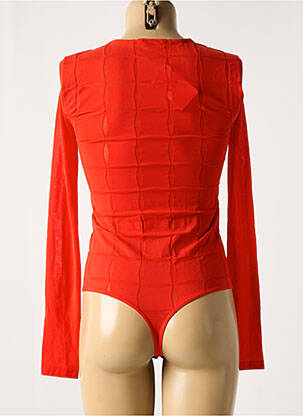 Body col rond manches longues rouge WOLFORD femme