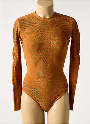 Body col rond manches longues marron WOLFORD femme