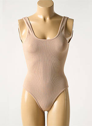 Body sérigraphie fines bretelles beige WOLFORD femme