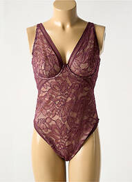 Body lingerie broderie violet WOLFORD femme