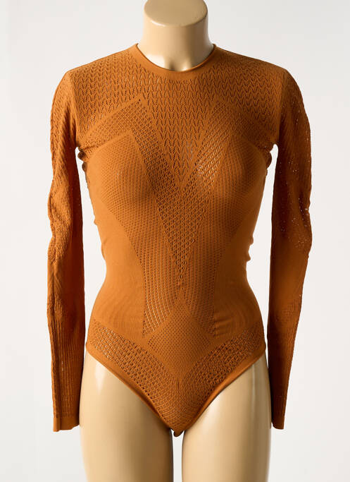 Body stretch manches longues marron WOLFORD femme