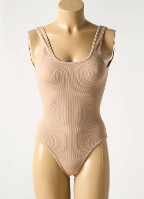 Body sérigraphie fines bretelles beige WOLFORD femme
