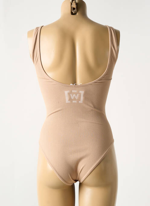 Body sérigraphie fines bretelles beige WOLFORD femme
