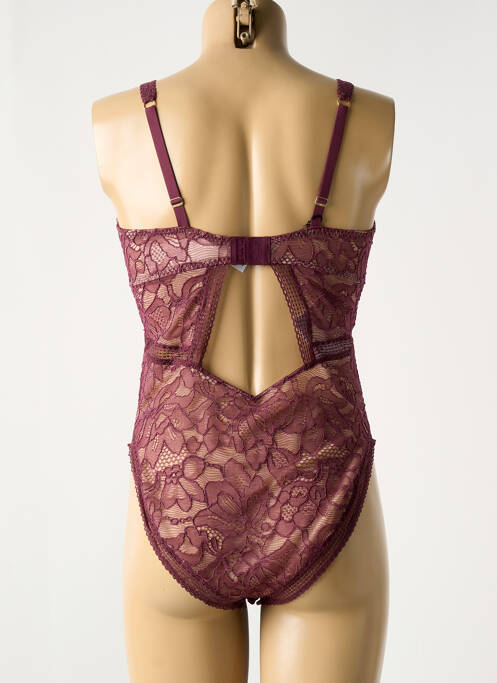 Body lingerie broderie violet WOLFORD femme