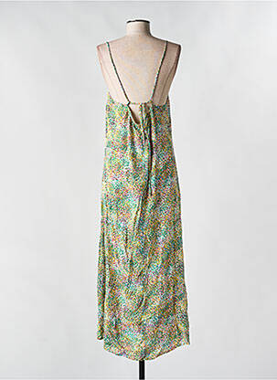 Robe mi-longue imprimé fantaisie fines bretelles vert VERO MODA femme