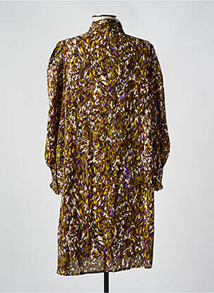 Robe courte coupe évasée manches longues vert LILI SIDONIO femme