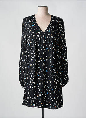 Robe courte coupe évasée manches longues noir LOLA ESPELETA femme