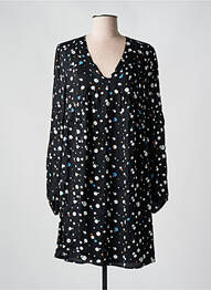 Robe courte coupe évasée manches longues noir LOLA ESPELETA femme