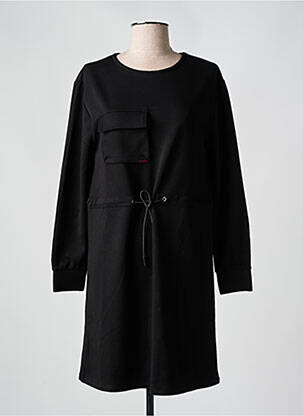 Robe courte manches longues manches longues noir MD'M femme