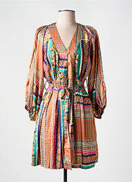 Robe courte manches longues manches longues orange MOLLY BRACKEN femme
