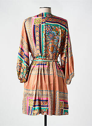 Robe courte manches longues manches longues orange MOLLY BRACKEN femme