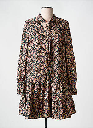 Robe courte manches longues manches longues noir MOLLY BRACKEN femme