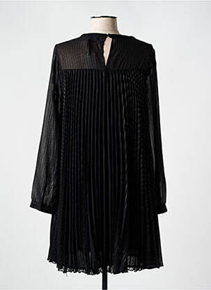 Robe courte coupe fluide manches longues noir LE TEMPS DES CERISES femme