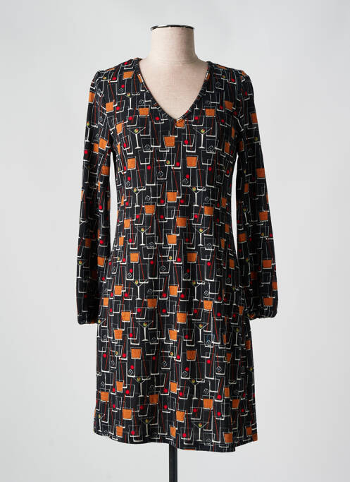 Robe courte manches longues manches longues noir MD'M femme