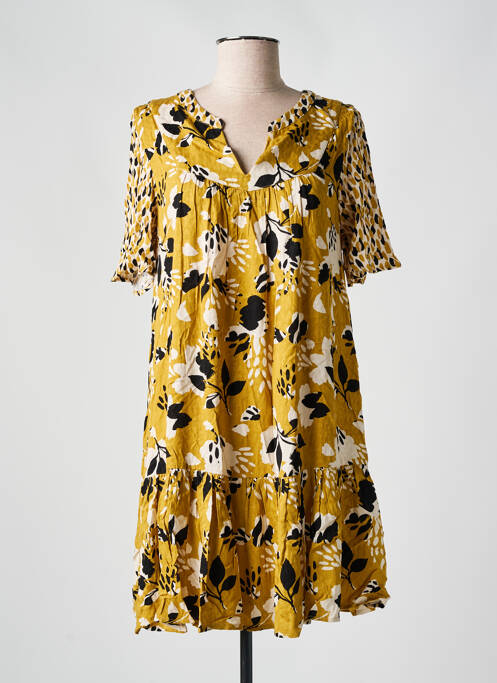 Robe courte jaune LOLA ESPELETA pour femme