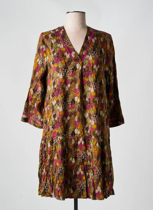 Robe courte marron LOLA ESPELETA pour femme
