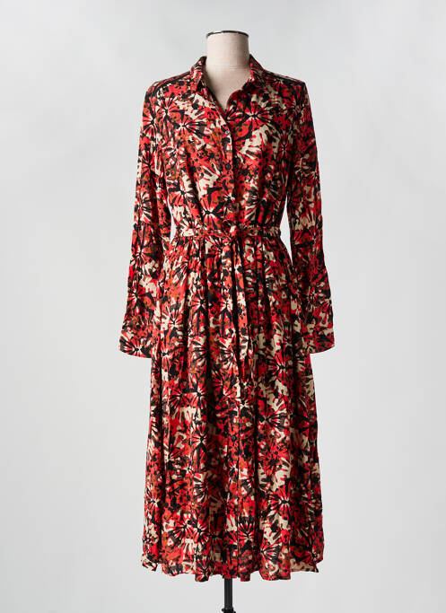 Robe mi-longue orange LOLA ESPELETA pour femme