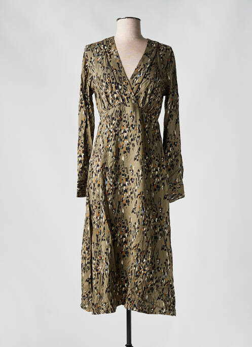 Robe mi-longue vert LOLA ESPELETA pour femme