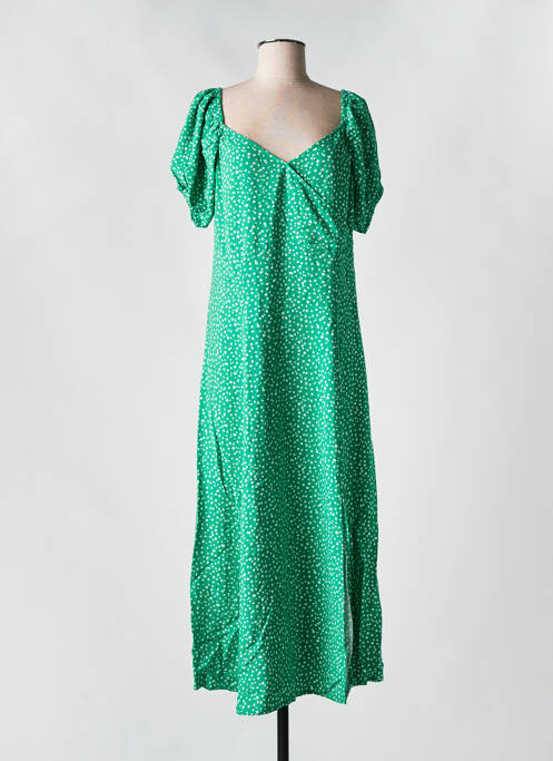 Robe mi-longue vert SALSA pour femme